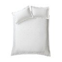 Biele bavlnené obliečky na dvojlôžko 200x200 cm Lottie Floral Embroidery – Bianca