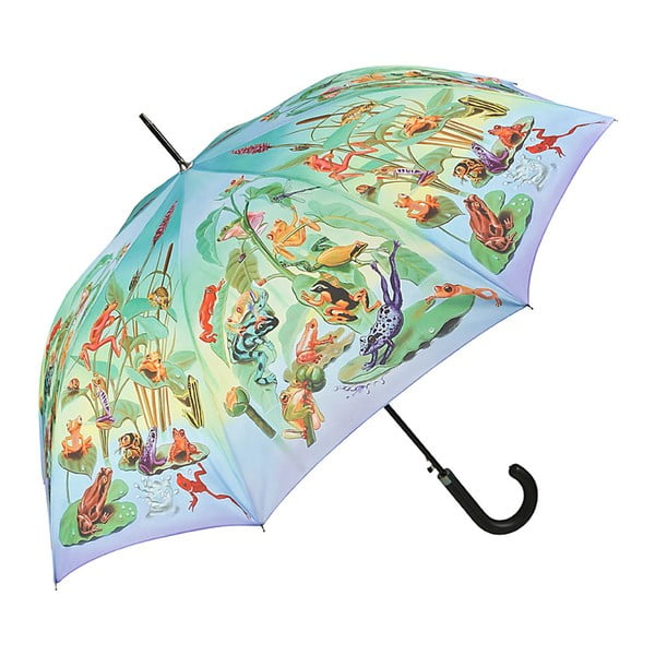Dáždnik s rúčkou Von Lilienfeld Frog Family, ø 100 cm