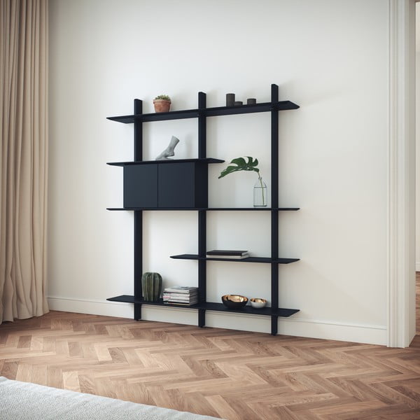 Čierny modulárny policový systém 68.5x68.5 cm Bridge - Tenzo-image-1