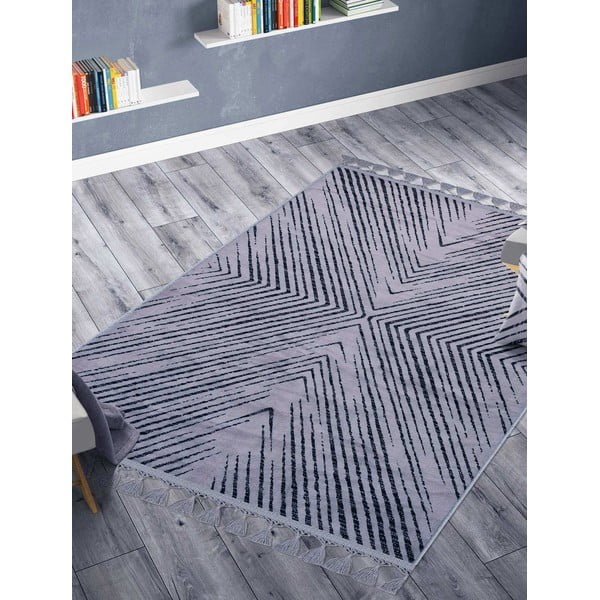 Sivý umývateľný koberec behúň 300x100 cm - Vitaus-image-1