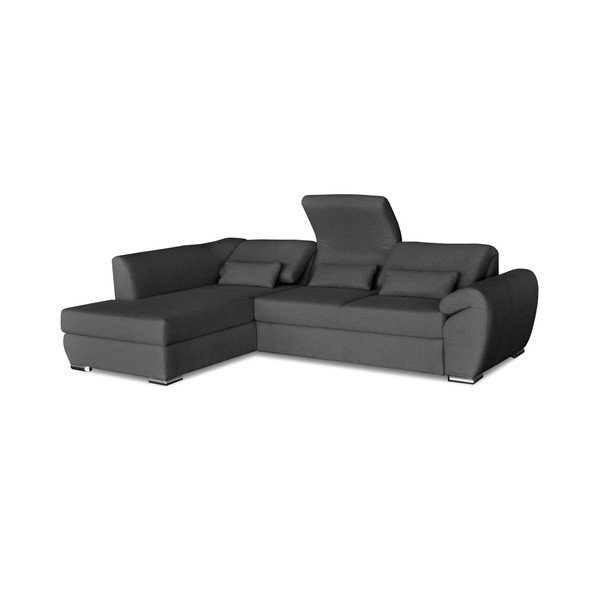 Tmavosivá rohová rozkladacia pohovka Windsor & Co. Sofas Epsilon, ľavý roh-image-1