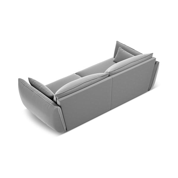 Svetlosivá zamatová pohovka 208 cm Vanda – Mazzini Sofas-image-3