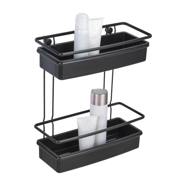 Čierna sprchová polica Wenko Molinella, 30 x 35 cm-image-3