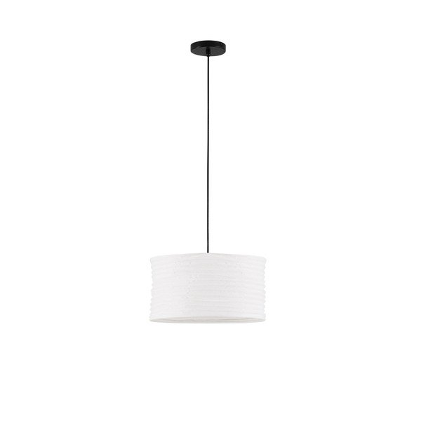 Biele ľanové závesné svietidlo ø 38 cm Linnet – Nova Luce