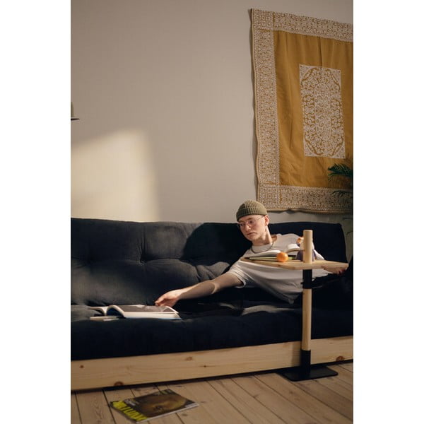 Modrá menčestrová rozkladacia pohovka 196 cm Base – Karup Design-image-1