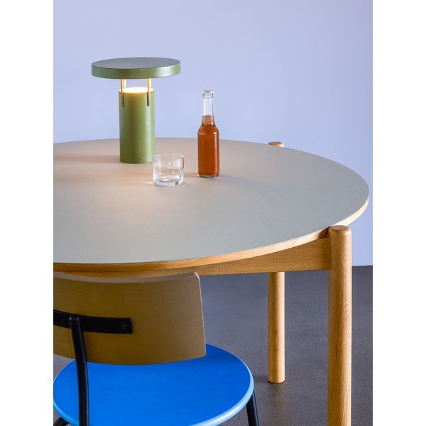 Okrúhly jedálenský stôl z dubového dreva ø 115 cm Oblique – Hübsch-image-1