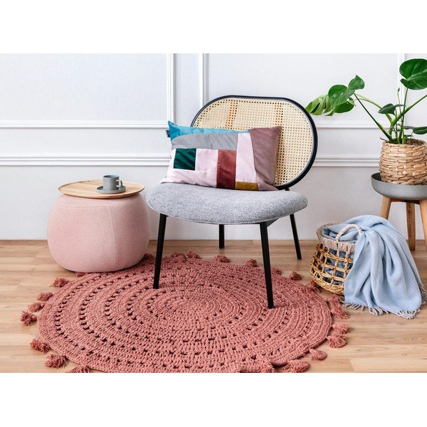 Staroružový bavlnený ručne vyrobený koberec Nattiot Nila, 120 cm-image-1