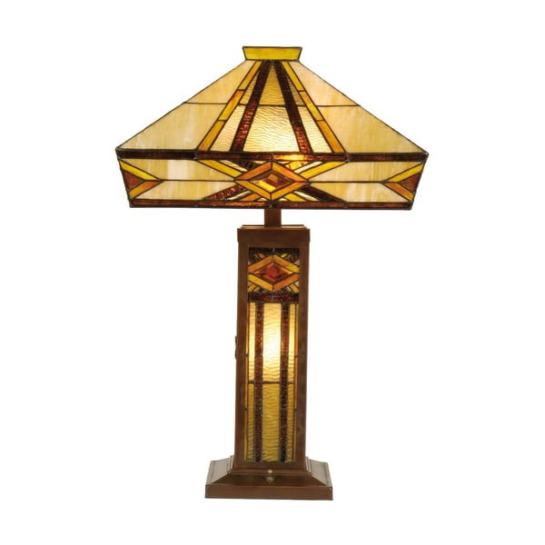 Tiffany stolová lampa Cubic