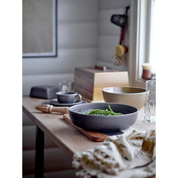 Sivá kameninová nádoba na maslo Bloomingville Raben-image-1