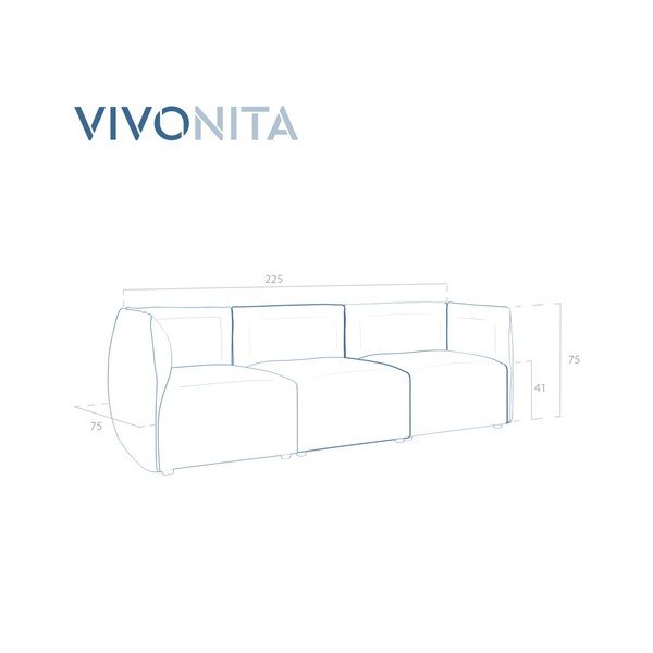 Svetlofialová trojmiestna modulová pohovka Vivonita Velvet Cube-image-3