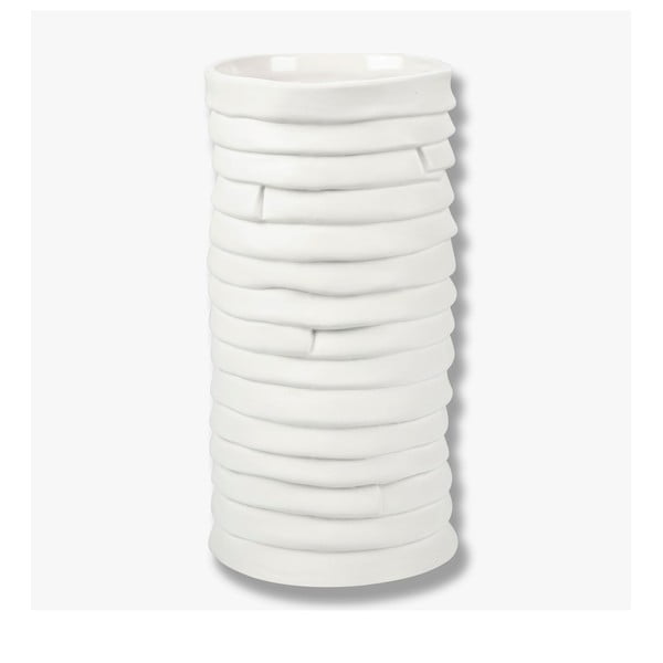 Biela porcelánová ručne vyrobená váza Ribbon – Mette Ditmer Denmark