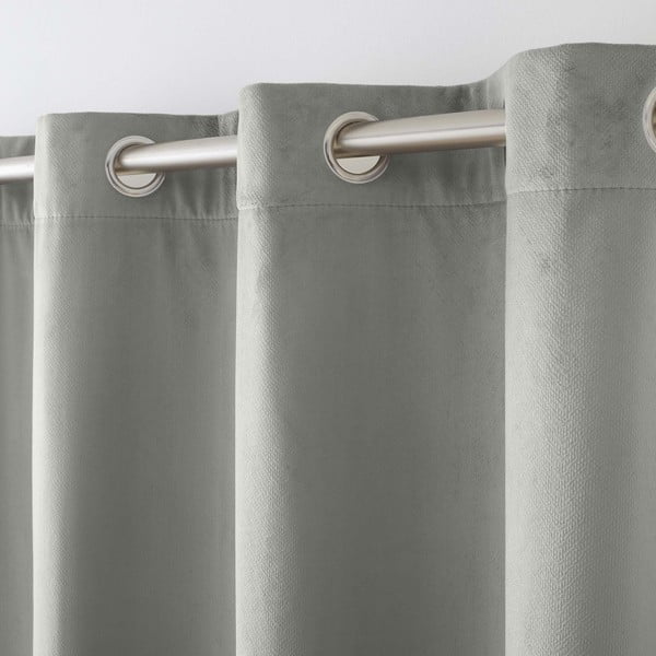 Sivý zamatový termo záves 140x260 cm Polarchic – douceur d'intérieur-image-3