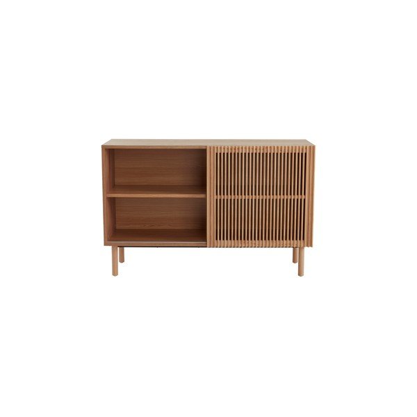 Skrinka v dekore jaseňa s posuvnými dverami v prírodnej farbe 124x80x45 cm Sion – Jotex-image-3