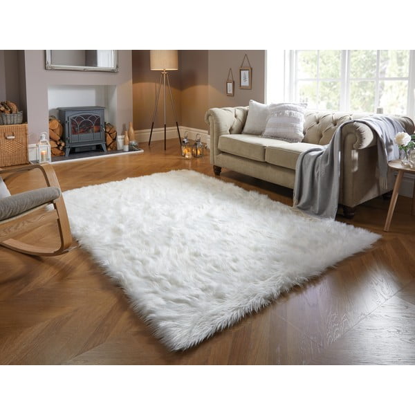 Biely koberec 170x120 cm Sheepskin - Flair Rugs-image-1