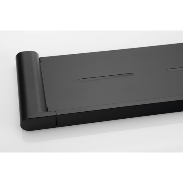 Matne čierna nástenná mosadzná kúpeľňová polička Flori – Sapho-image-1