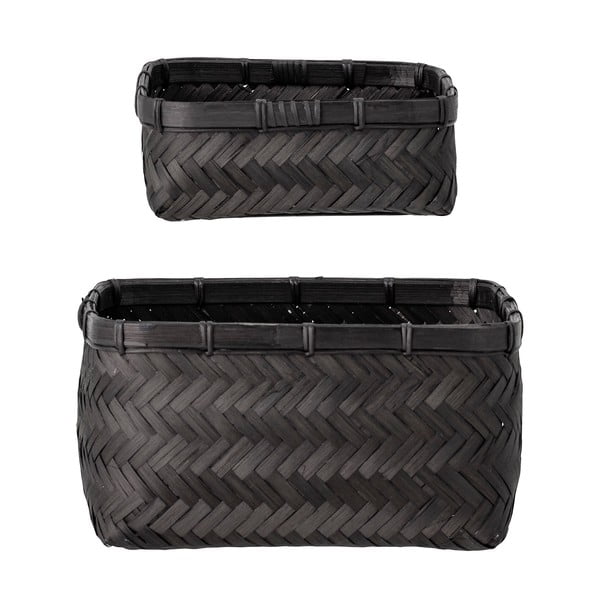 Bambusové košíky v súprave 2 ks 24x24x12 cm Donia – Bloomingville-image-2