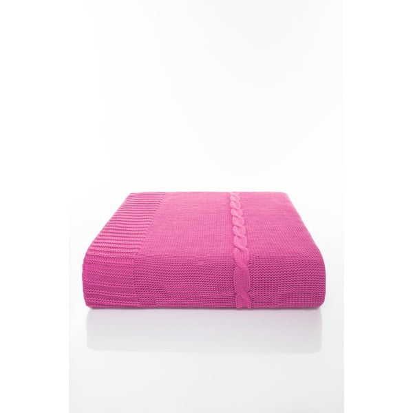 Ružová deka Home De Bleu Lora, 170 x 130 cm
