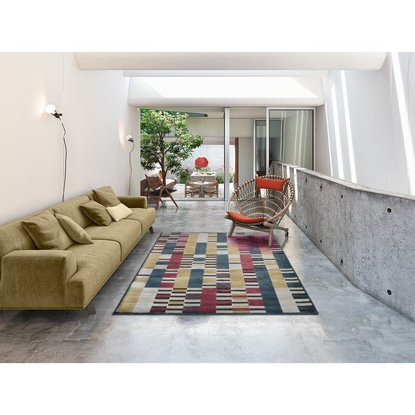 Žltý koberec Universal Farashe Stripes, 120 x 170 cm-image-1