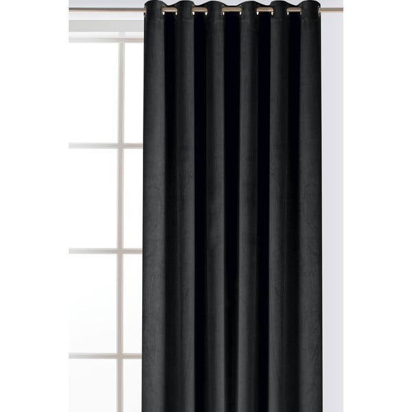 Čierny zamatový dimout záves 265x270 cm Velto – Filumi-image-3