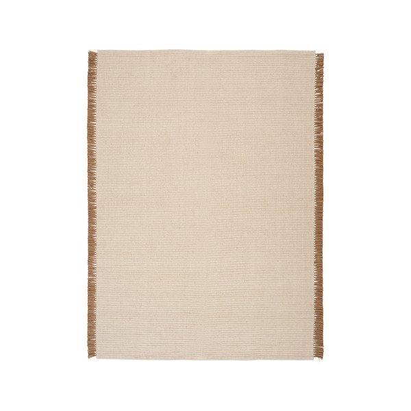 Krémovobiely ručne tkaný koberec s prímesou bavlny 160x230 cm Channa – Jotex-image-2