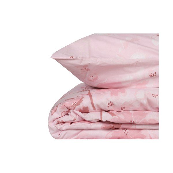 Ružové obliečky na jednolôžko z bavlny Renforcé 140x200 cm Elena – Mijolnir-image-2