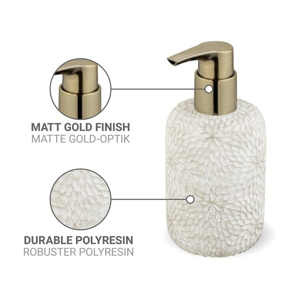 Biely dávkovač mydla z polyresínu 300 ml Montalfano – Wenko-image-4