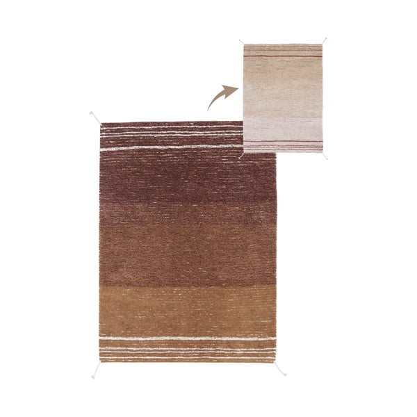 Bavlnený koberec v tehlovej farbe 170x240 cm Twin Toffee – Lorena Canals