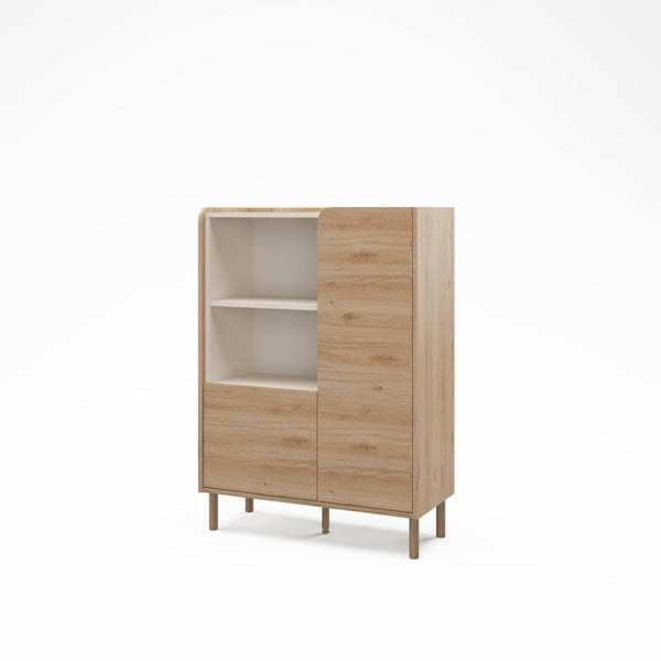 Skrinka v dekore duba v prírodnej farbe 90x125x40 cm Monza – Marckeric-image-3