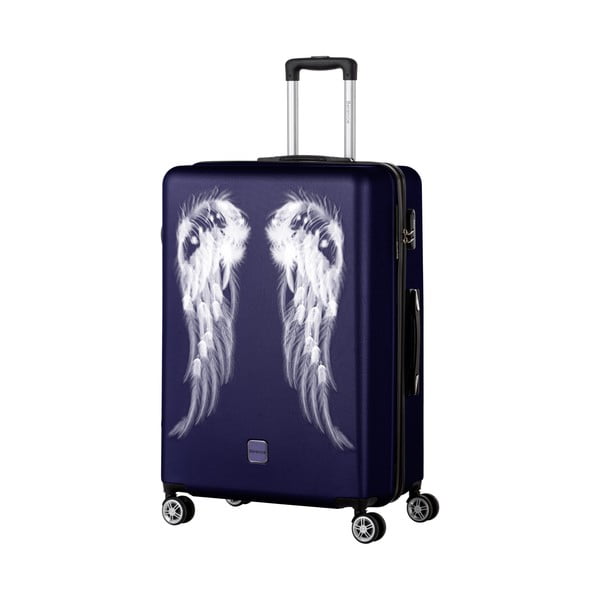 Tmavomodrý cestovný kufor Berenice Wings, 107 l