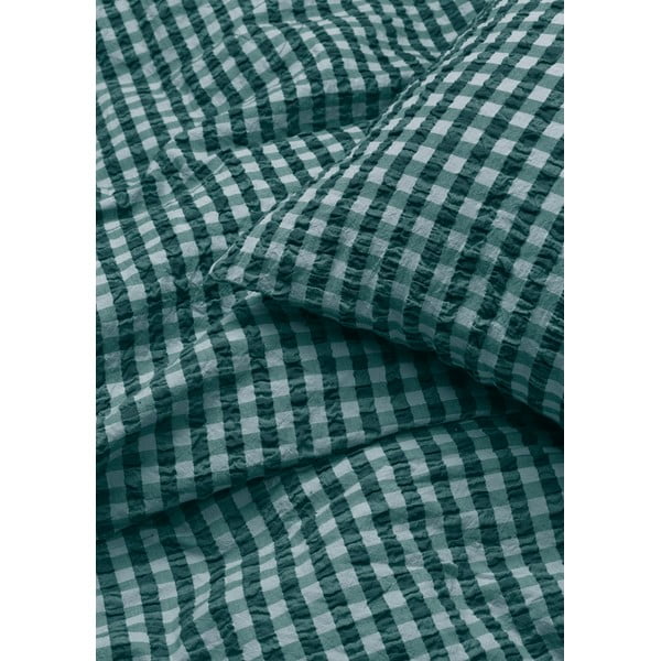 Zelené/modré krepové obliečky na jednolôžko 140x200 cm Bæk&Bølge – JUNA-image-2