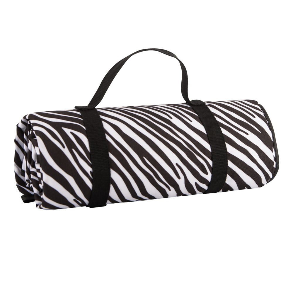 Čierno-biela pikniková deka Navigate Zebra Stripes, 150 x 140 cm