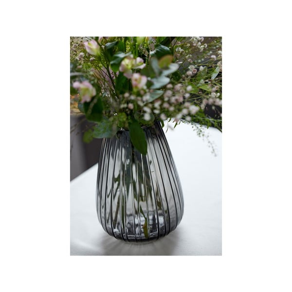 Sivá sklenená váza Bitz Kusintha, výška 22 cm-image-4