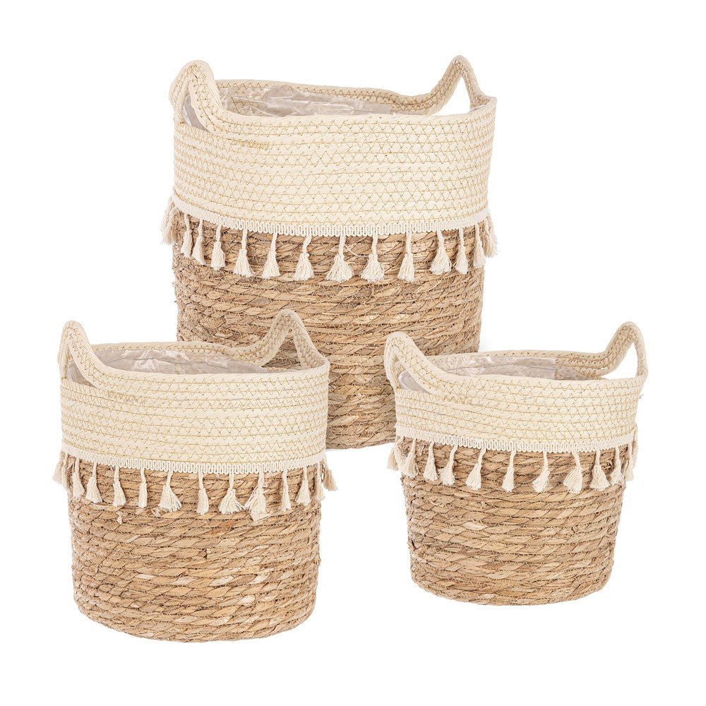 E-shop Košíky v súprave 3 ks z morskej trávy ø 32x35 cm Bridget – Yes Everyday