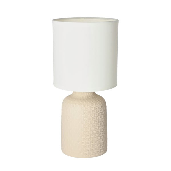 Béžová stolová lampa s textilným tienidlom (výška  32 cm) Iner – Candellux Lighting