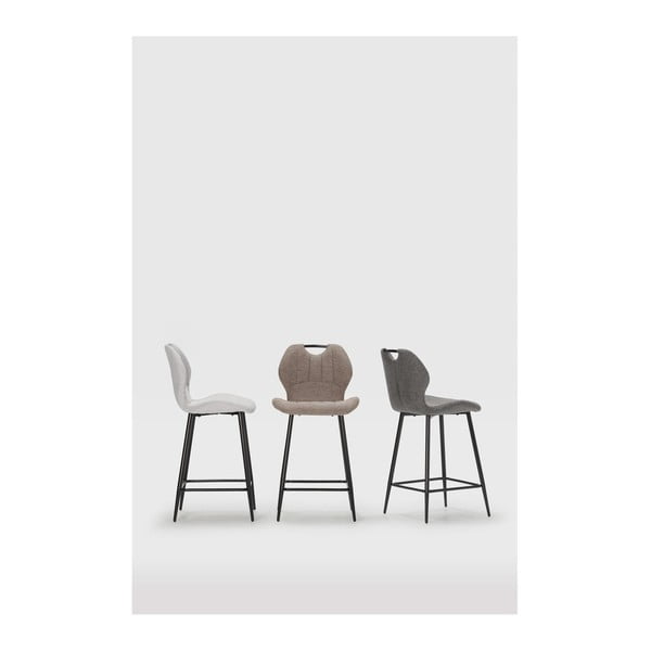 Sivé barové stoličky v súprave 2 ks (výška sedadla 65 cm) Muli – Marckeric-image-1
