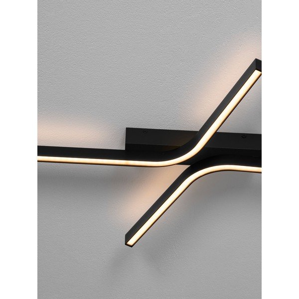 Matne čierne hliníkové LED stropné svietidlo so stmievačom 50x100 cm Akro – Nova Luce-image-2