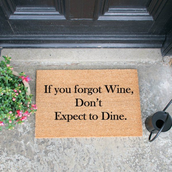 Rohožka z prírodného kokosového vlákna Artsy Doormats If You Forgot Wine, 40 x 60 cm-image-1