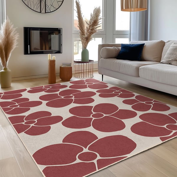 Červený prateľný behúň 80x200 cm Red Meadow – Mila Home-image-3