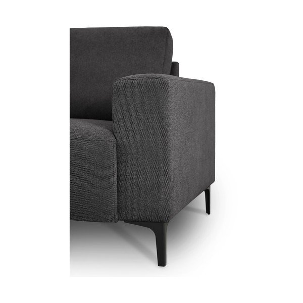 Antracitová ženilková rohová pohovka (ľavý roh/do L) Fabian – Scandic-image-4