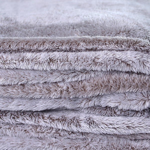 Sivo-hnedá deka z mikrovlákna DecoKing Fluff Cappuccino, 170 x 210 cm-image-2
