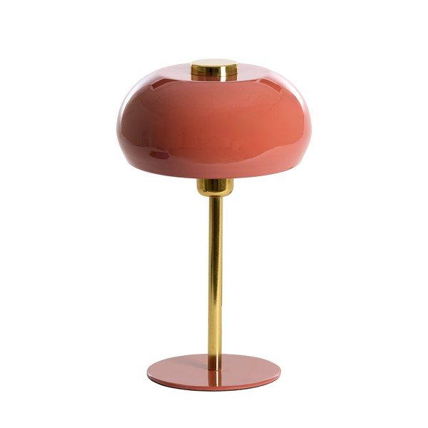 Stolová lampa v lososovej farbe s kovovým tienidlom (výška 34 cm) Surin – Light & Living