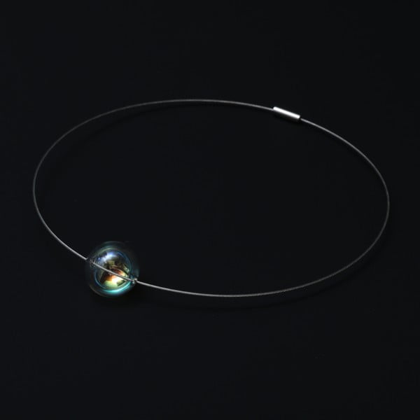 Sklenený náhrdelník Ko-ra-le Neon, velikost korálku ⌀ 2 cm