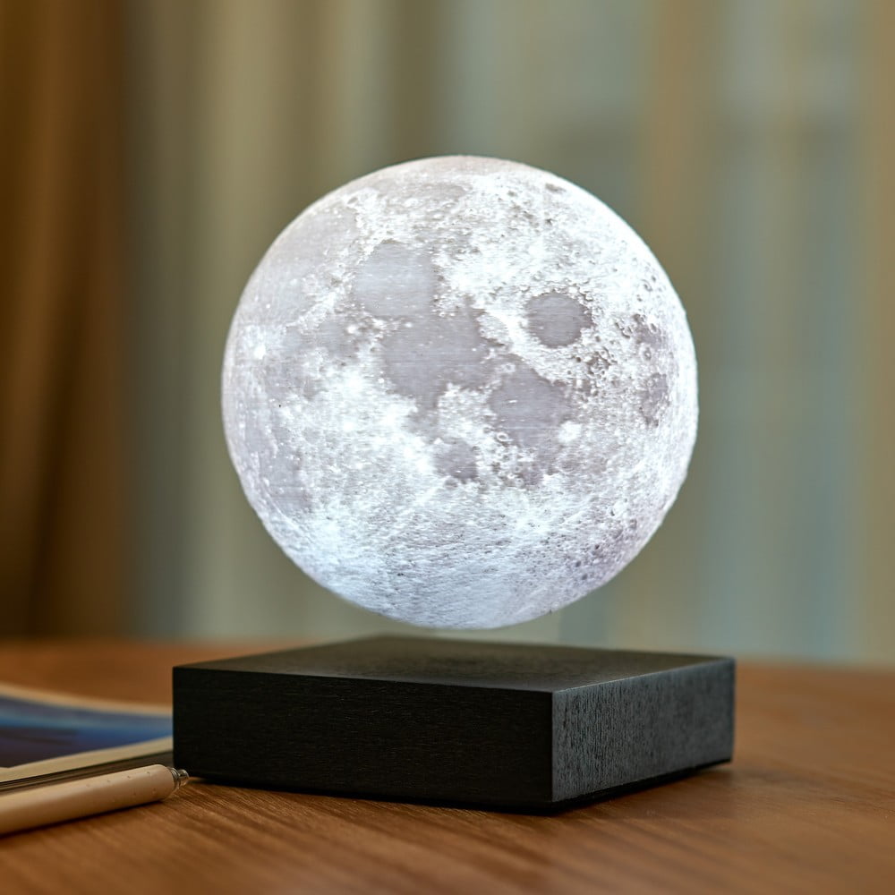 Čierna stolová levitujúca lampa v tvare Mesiaca Gingko Moon