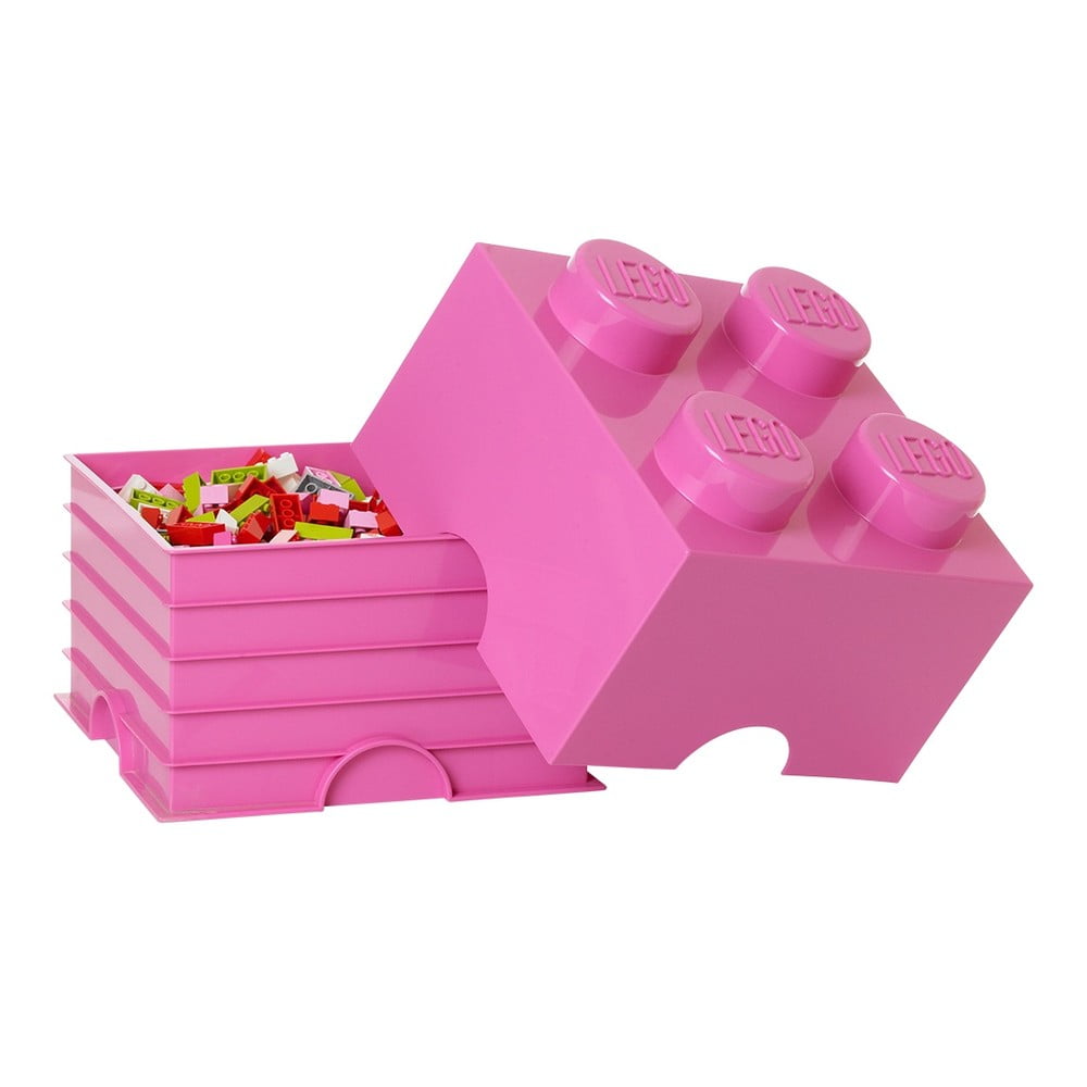 Ružová úložná kocka LEGO® Friends
