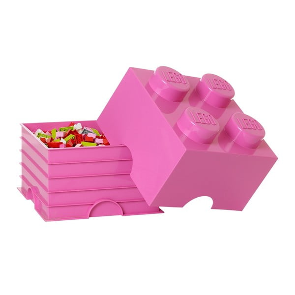 Ružová úložná kocka LEGO® Friends
