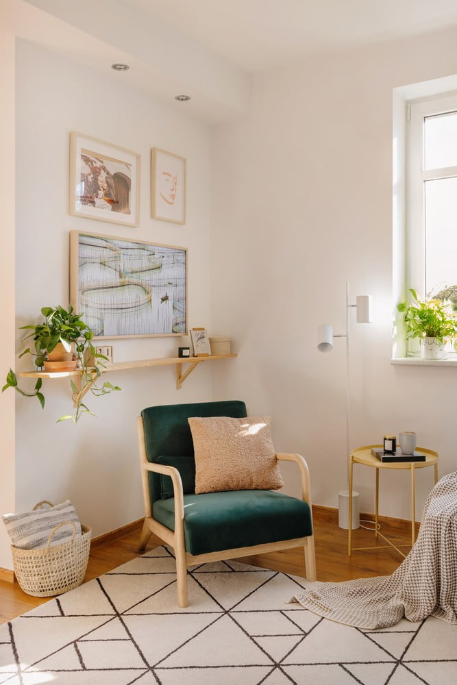 Inšpirácia: Obývacia izba, Škandinávsky štýl, Textil