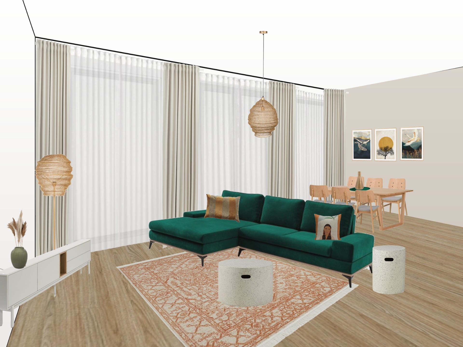 Vizualizácia obývacej izby
