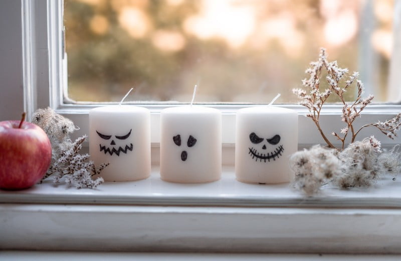 DIY: Halloweenské sviečky