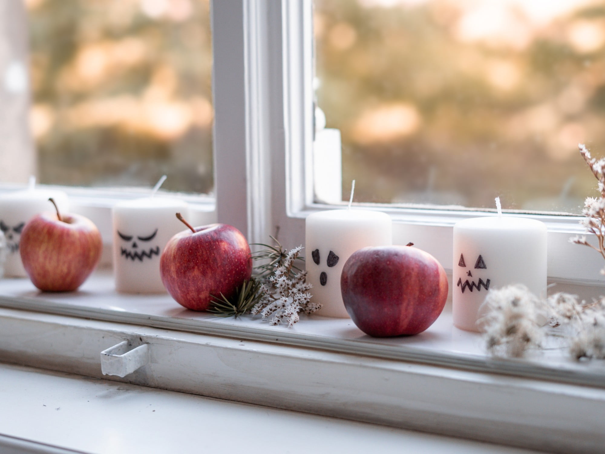 Veľmi jednoducho a efektne vytvoríte krásne halloweenské zátišie napríklad na okne.