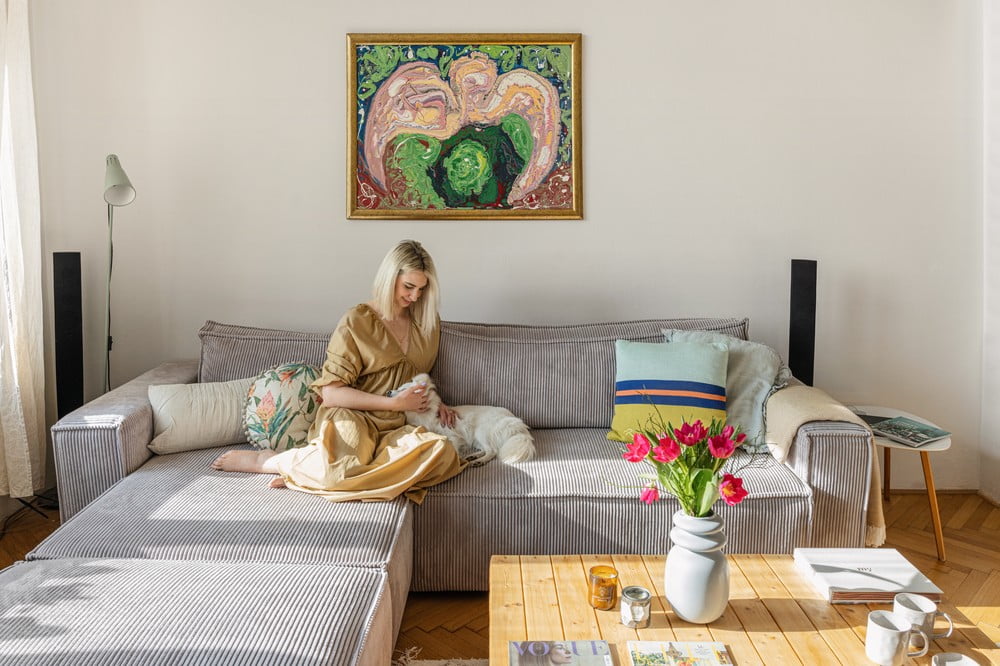 Inšpirácia: Obývacia izba, Škandinávsky štýl, Textil